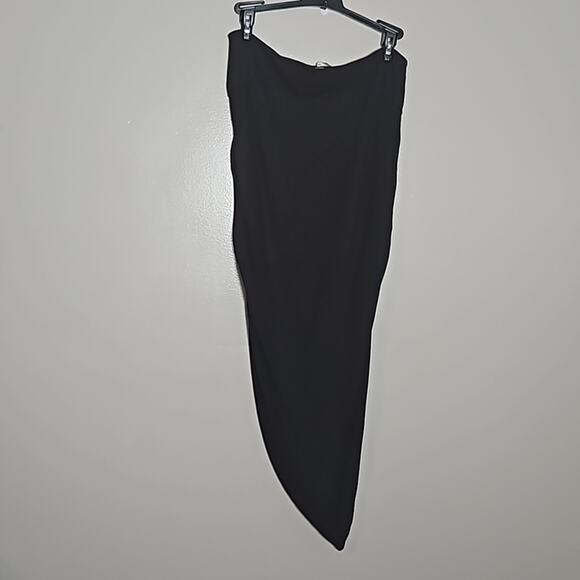 Madewell Black Stretch Wrap Style Skirt Sz Medium - Picture 6 of 10